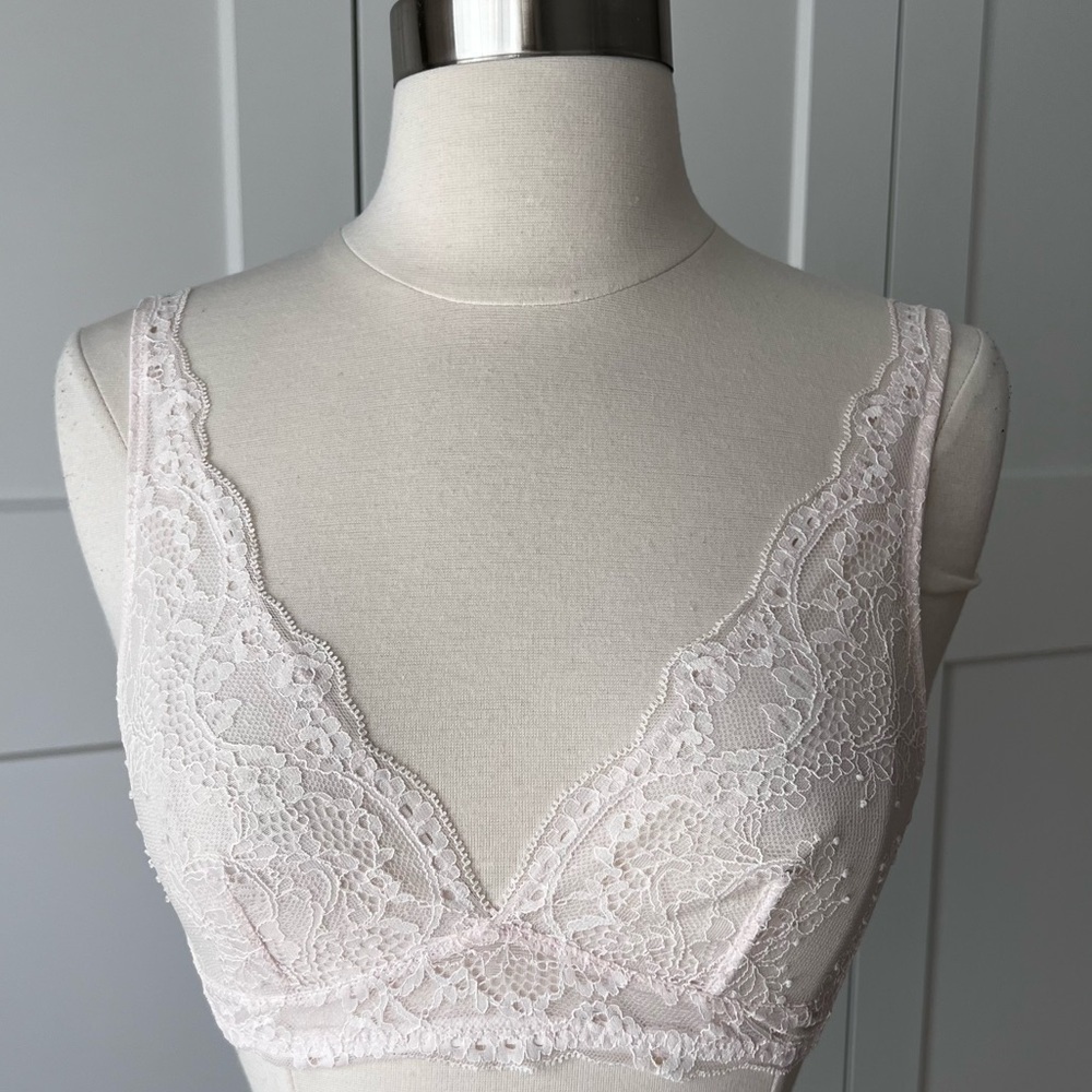 Gap Body Lace Triangle Plunge Bralette XS New, no tags